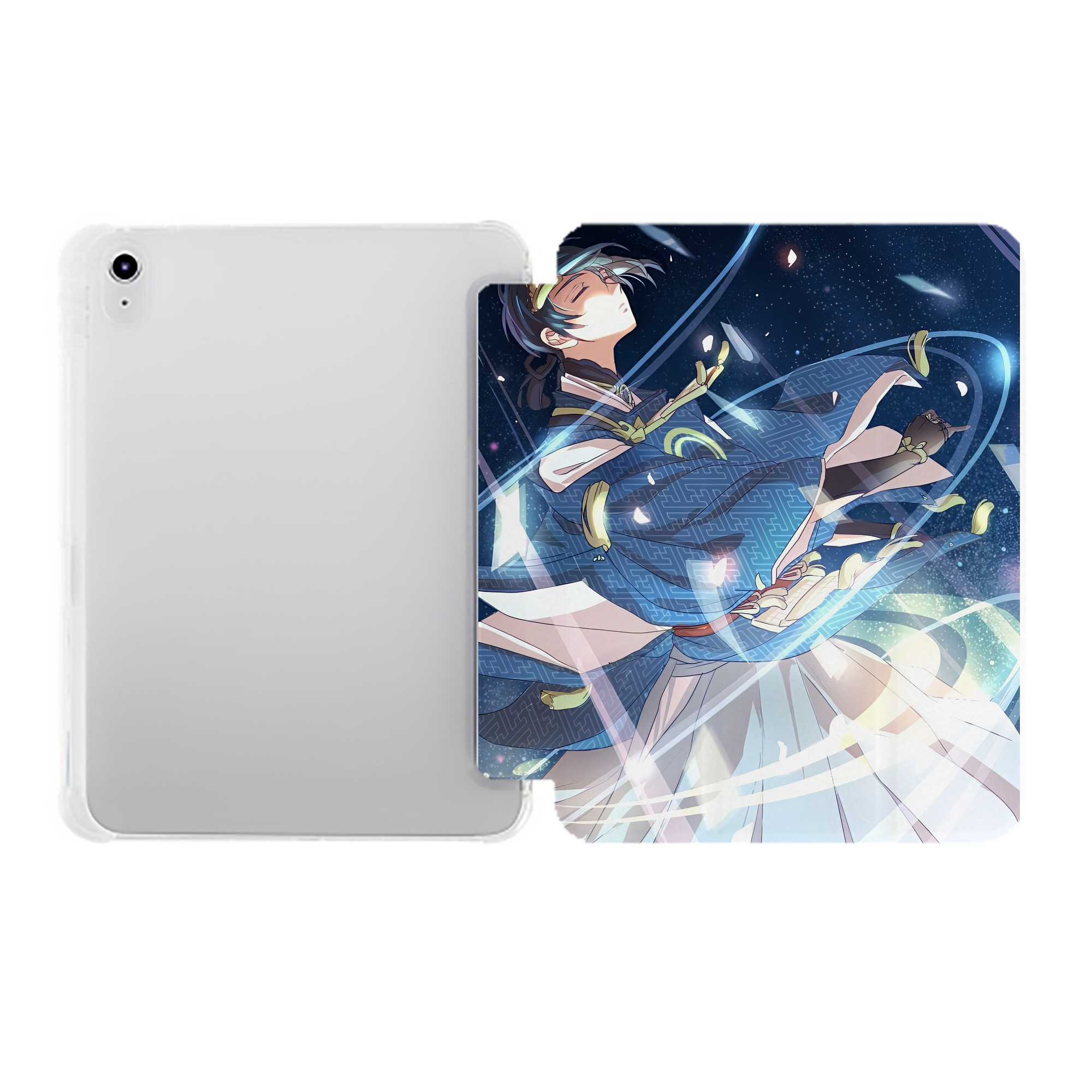 （画像用） 刀剣乱舞 Touken Ranbu IPad ケース ペン収納付き 三つ折りスタンド PUレザー×シリコン 対応機種9.5/10.5/10.9インチ